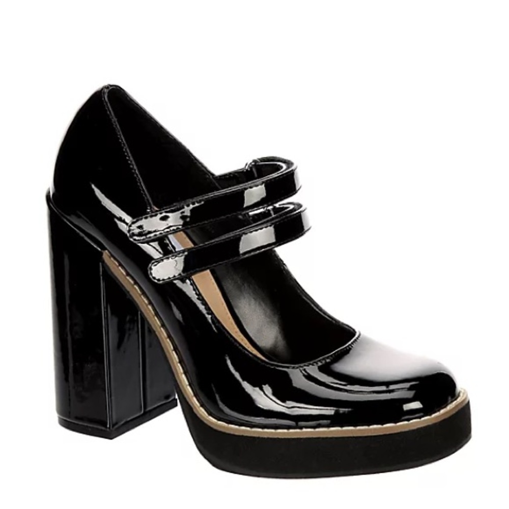 Steve Madden Twice Black Platform Shoes